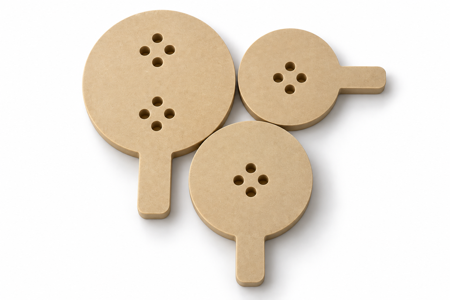 Kit de Moldes Panelinha Redonda com Cabo em MDF 25mm