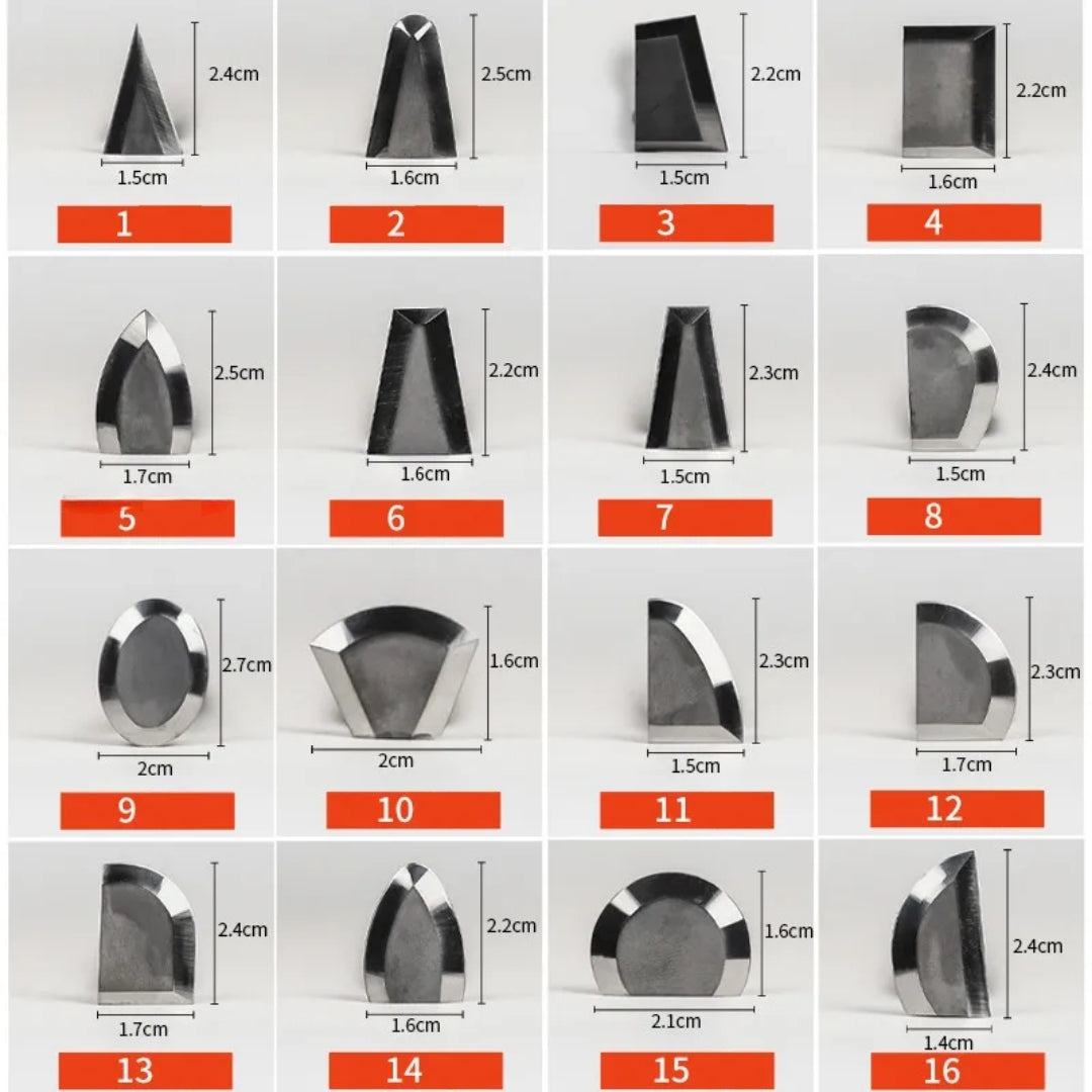 Esteca de Aço de Tungstênio para Cerâmica — 16 Modelos para Aparar e Acabar