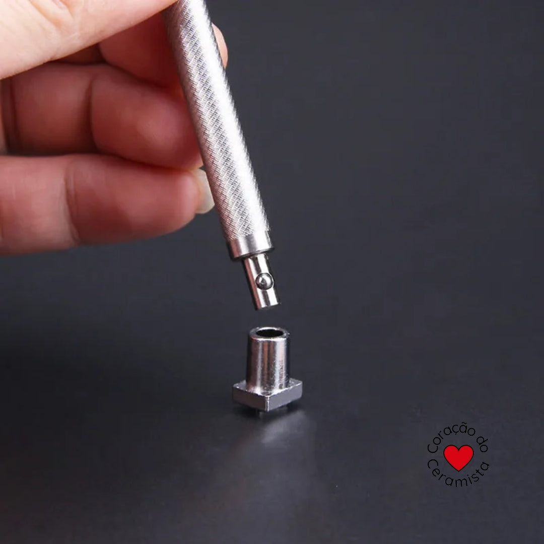 Conjunto de Letras e Números em Aço Inoxidável para Argila — 3,5 mm ou 6,5 mm