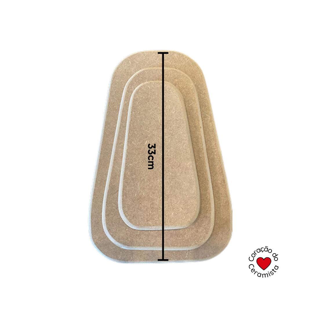 Moldes para placa de argila feitos em MDF 25mm diversos formatos diferentes