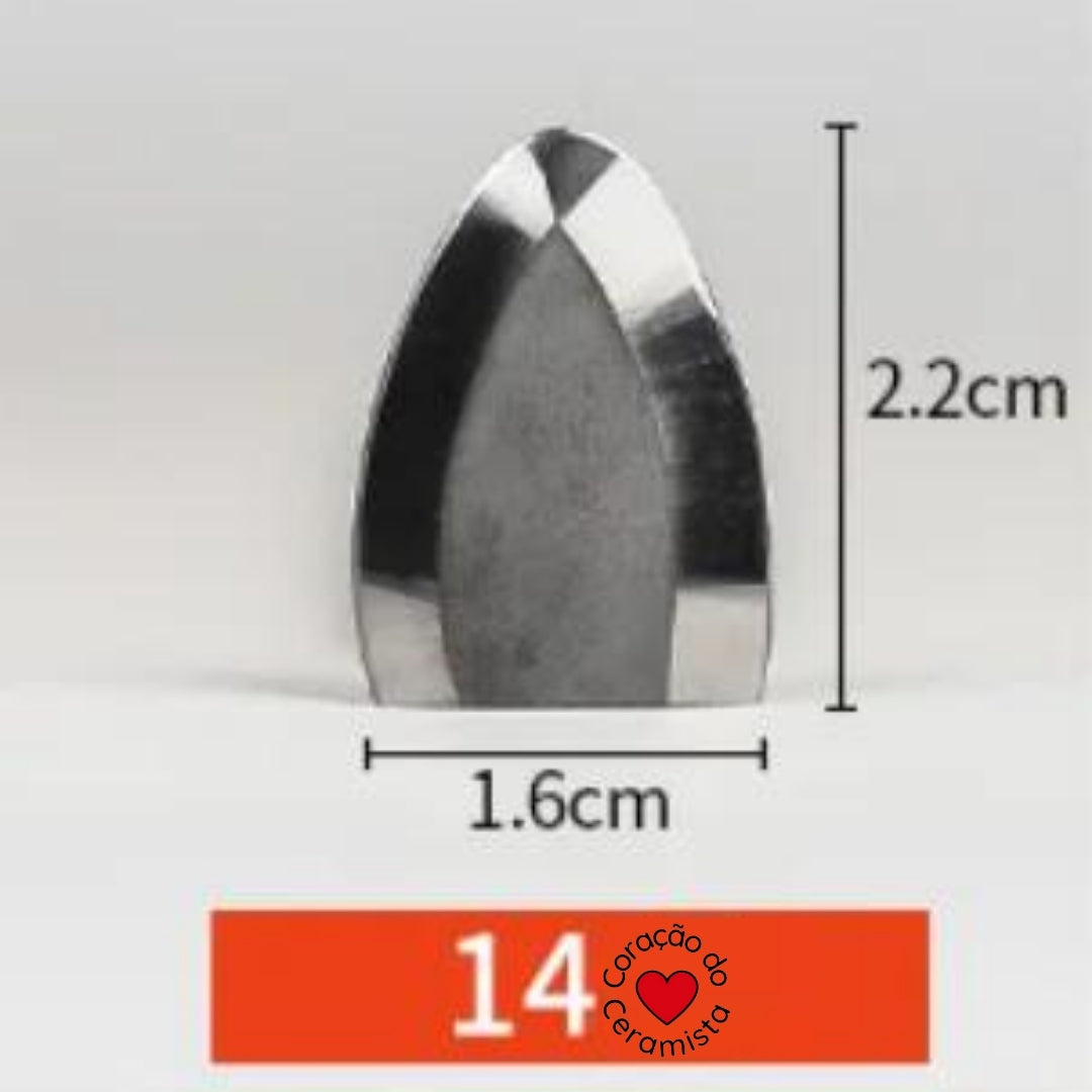 Esteca de Aço de Tungstênio para Cerâmica — 16 Modelos para Aparar e Acabar