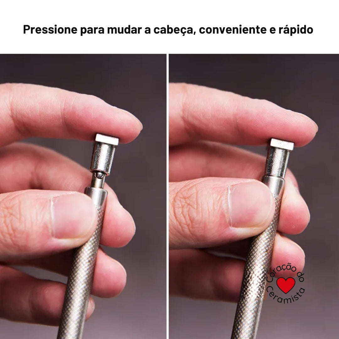 Conjunto de Letras e Números em Aço Inoxidável para Argila — 3,5 mm ou 6,5 mm