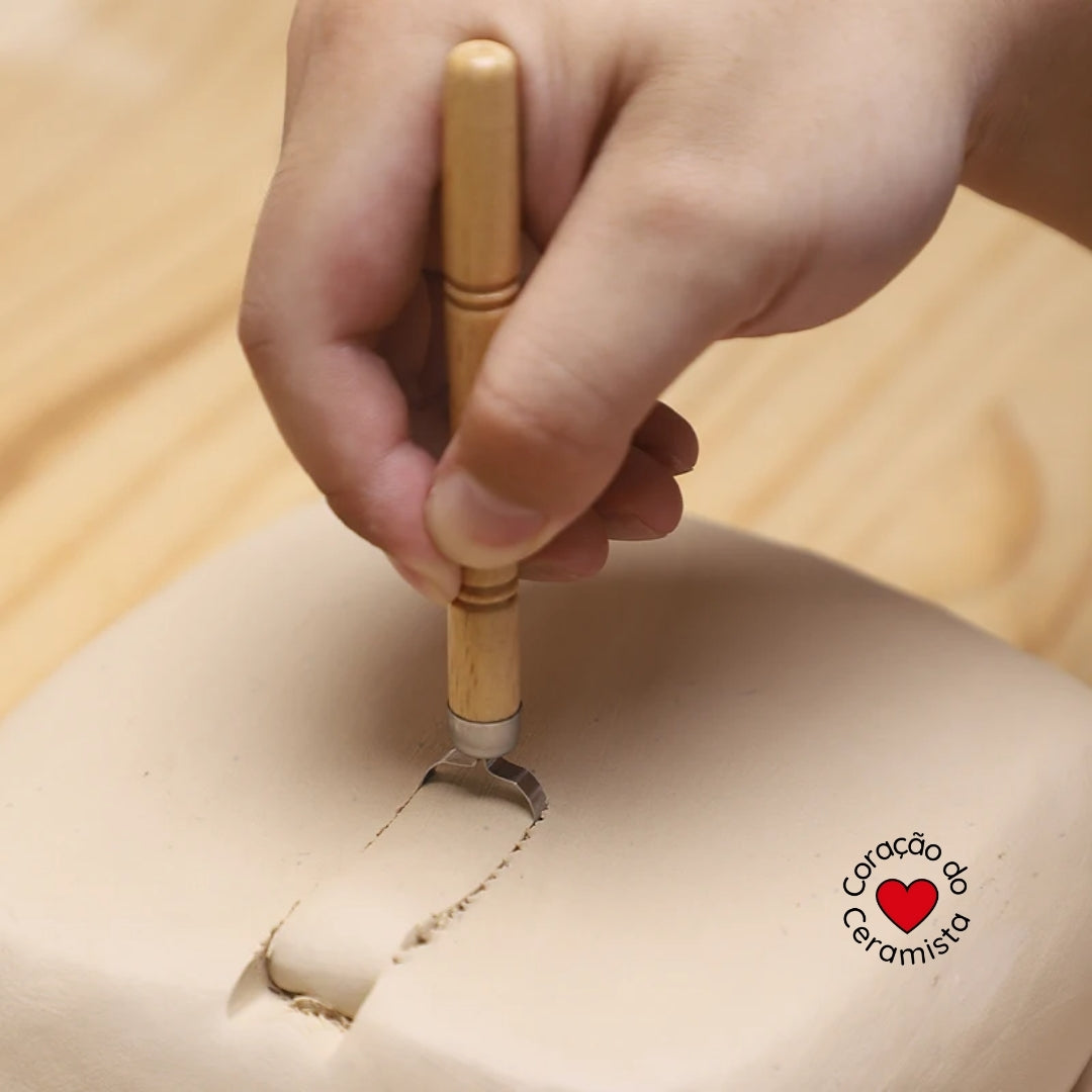 Ferramentas para Modelar Alças de Cerâmica — Kit com 5 Perfis