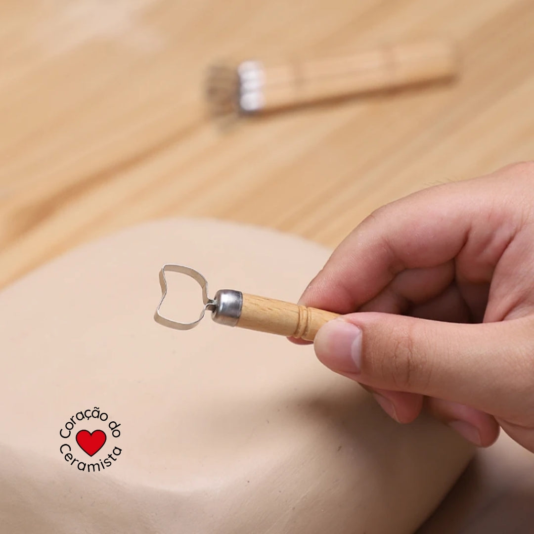 Ferramentas para Modelar Alças de Cerâmica — Kit com 5 Perfis