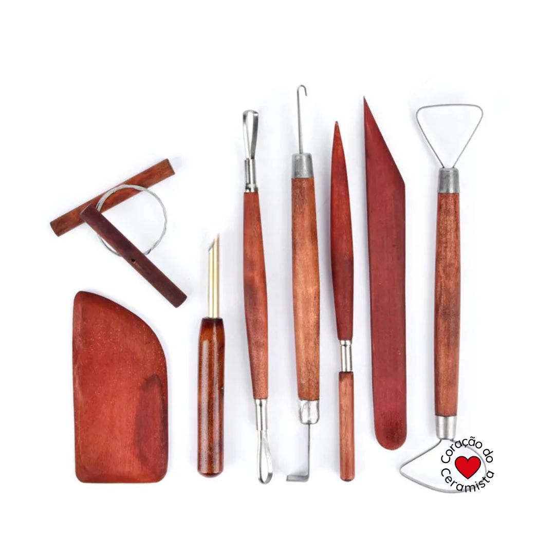Conjunto de Ferramentas de Modelagem de Argila - 8 Peças