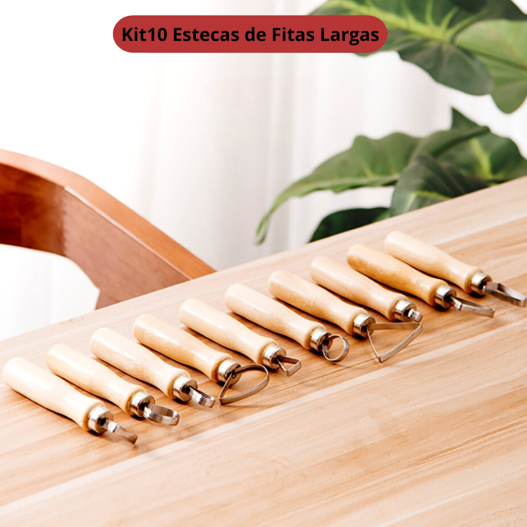 Estecas de Fitas Largas - 10 unidades