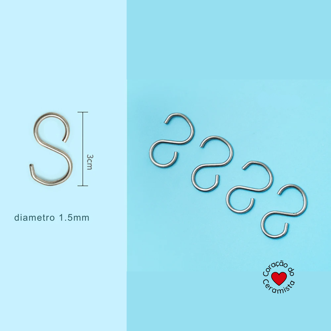 Gancho em S para Queima de Cerâmica