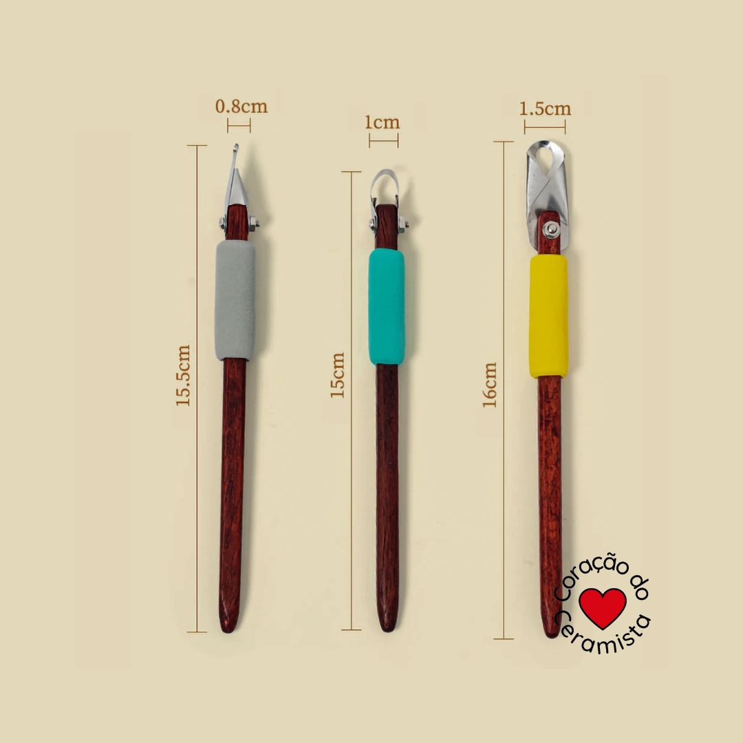 Ferramentas de Carving para Argila — Escolha A, B, C ou Conjunto ABC