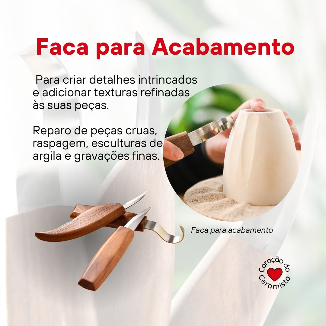 Faca para Acabamento e Escultura em Cerâmica