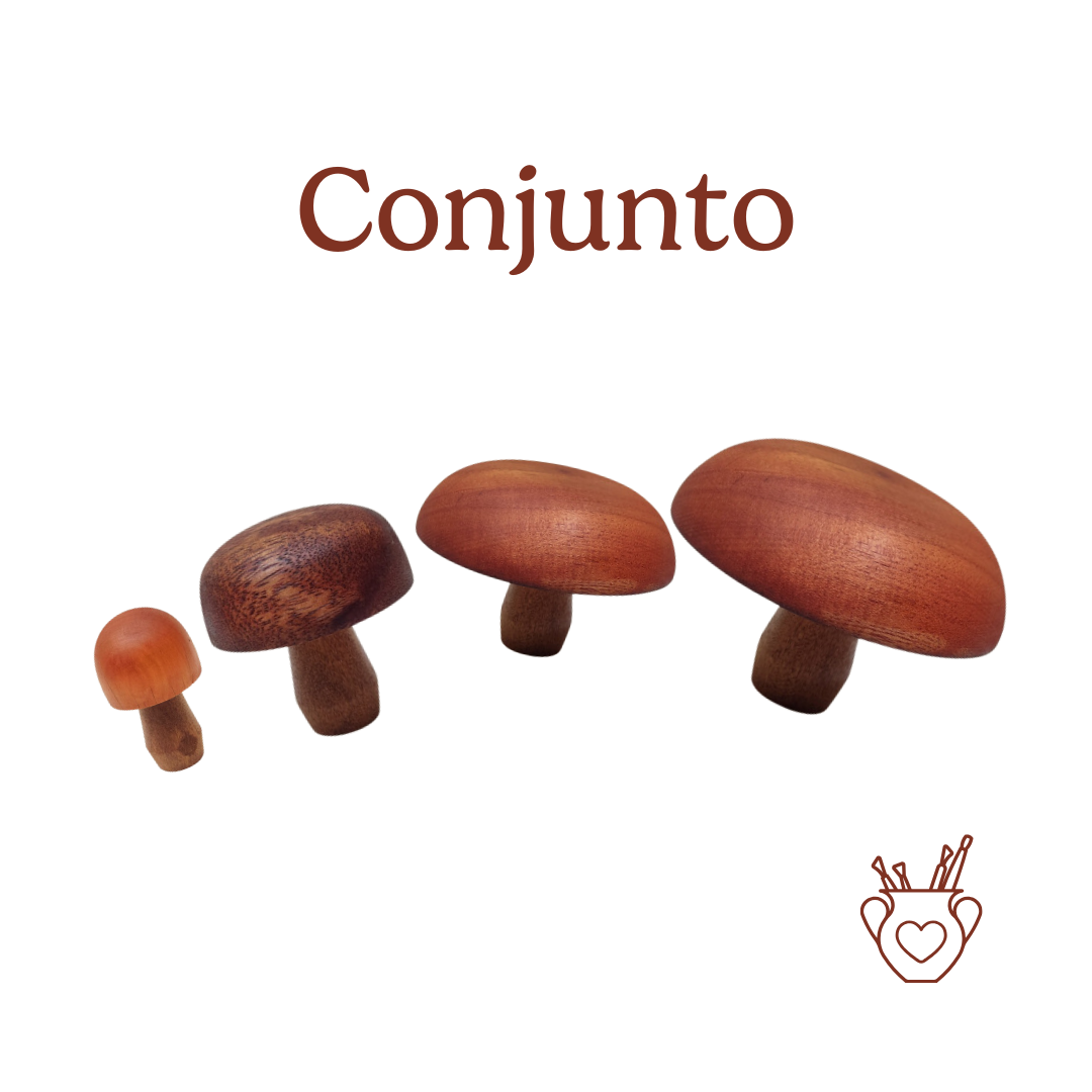 Molde Cogumelo de Madeira para Bowls — P, M, G ou GG