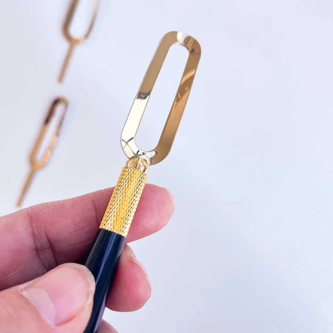 Ferramenta de Corte e Modelagem para Cerâmica — Cabo com 3 Pontas Intercambiáveis