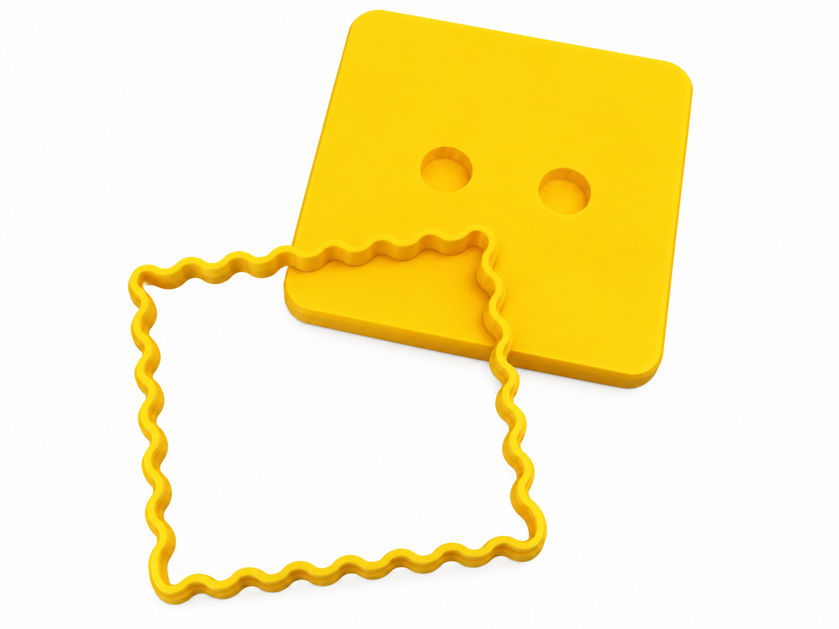 Molde + Cortador Ravioli Quadrado 15x15cm para Cerâmica