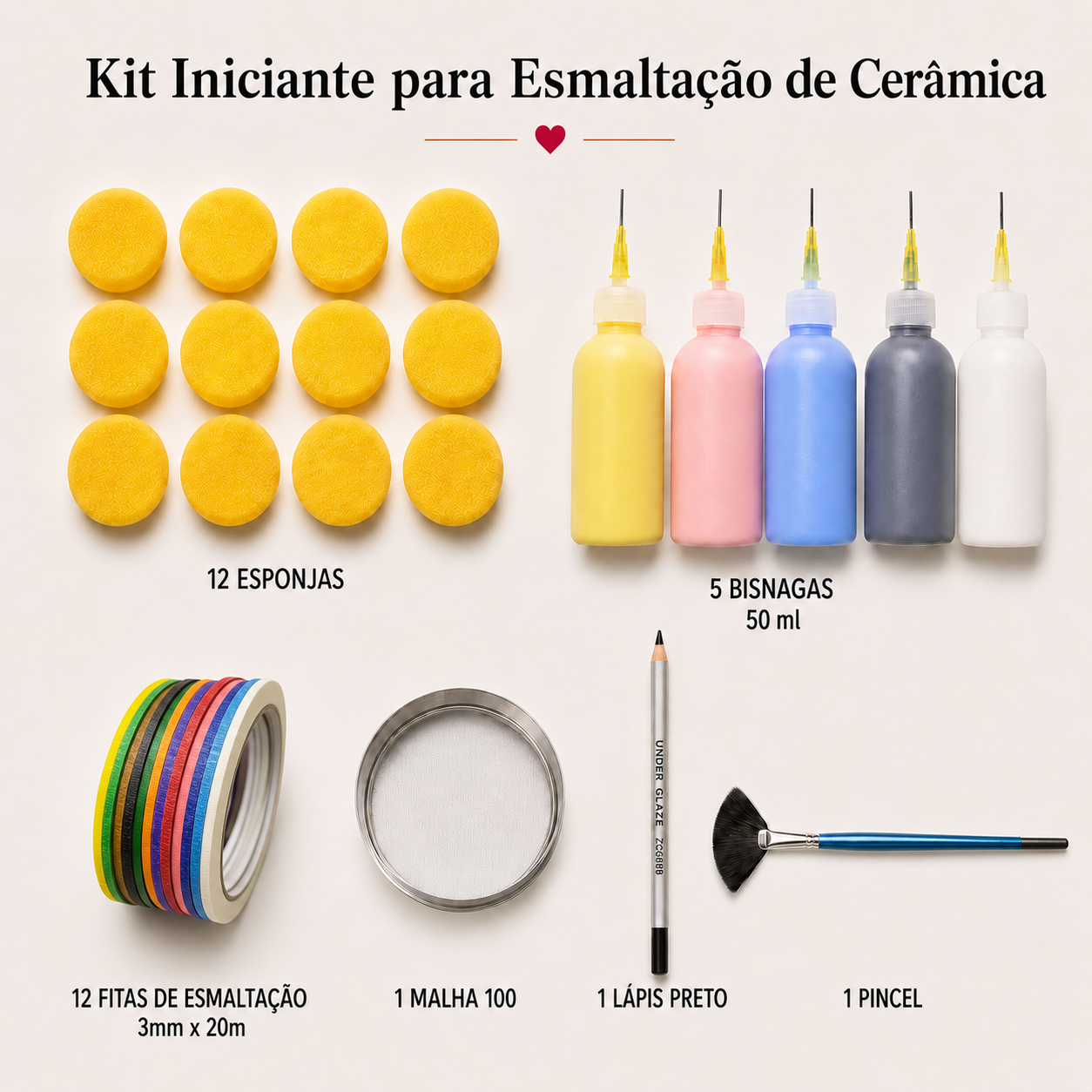 Kit para Esmaltação Cerâmica