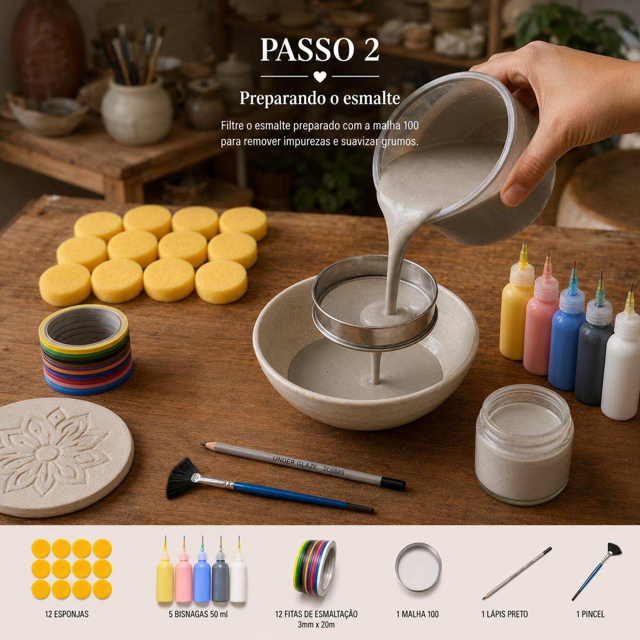 Kit para Esmaltação Cerâmica