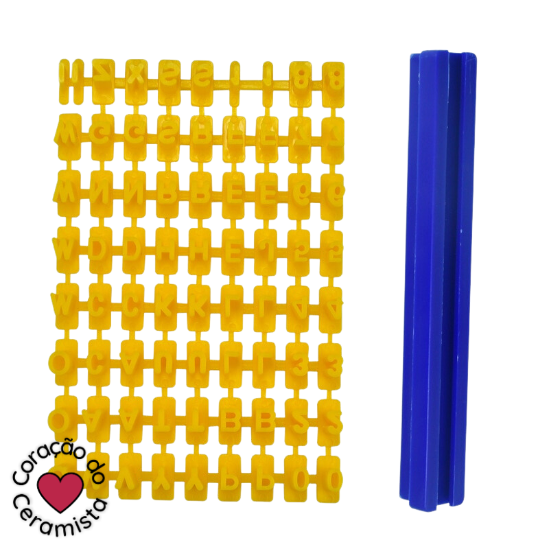 Letras para Carimbar Argila