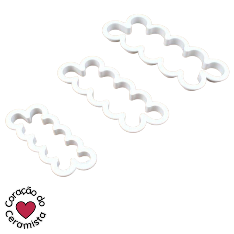 Molde Cortador para Rosas de Argila — Kit com 3 Tamanhos