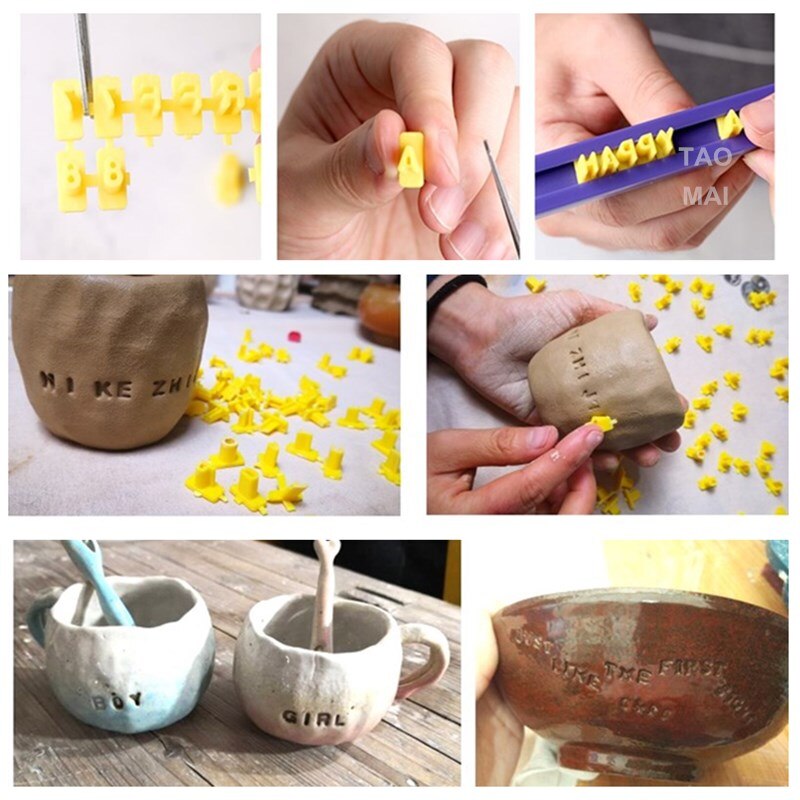 Letras para Carimbar Argila