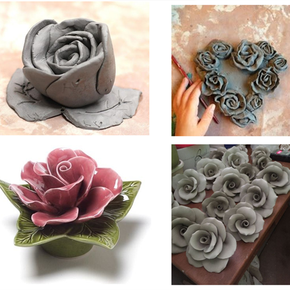 Molde Cortador para Rosas de Argila — Kit com 3 Tamanhos