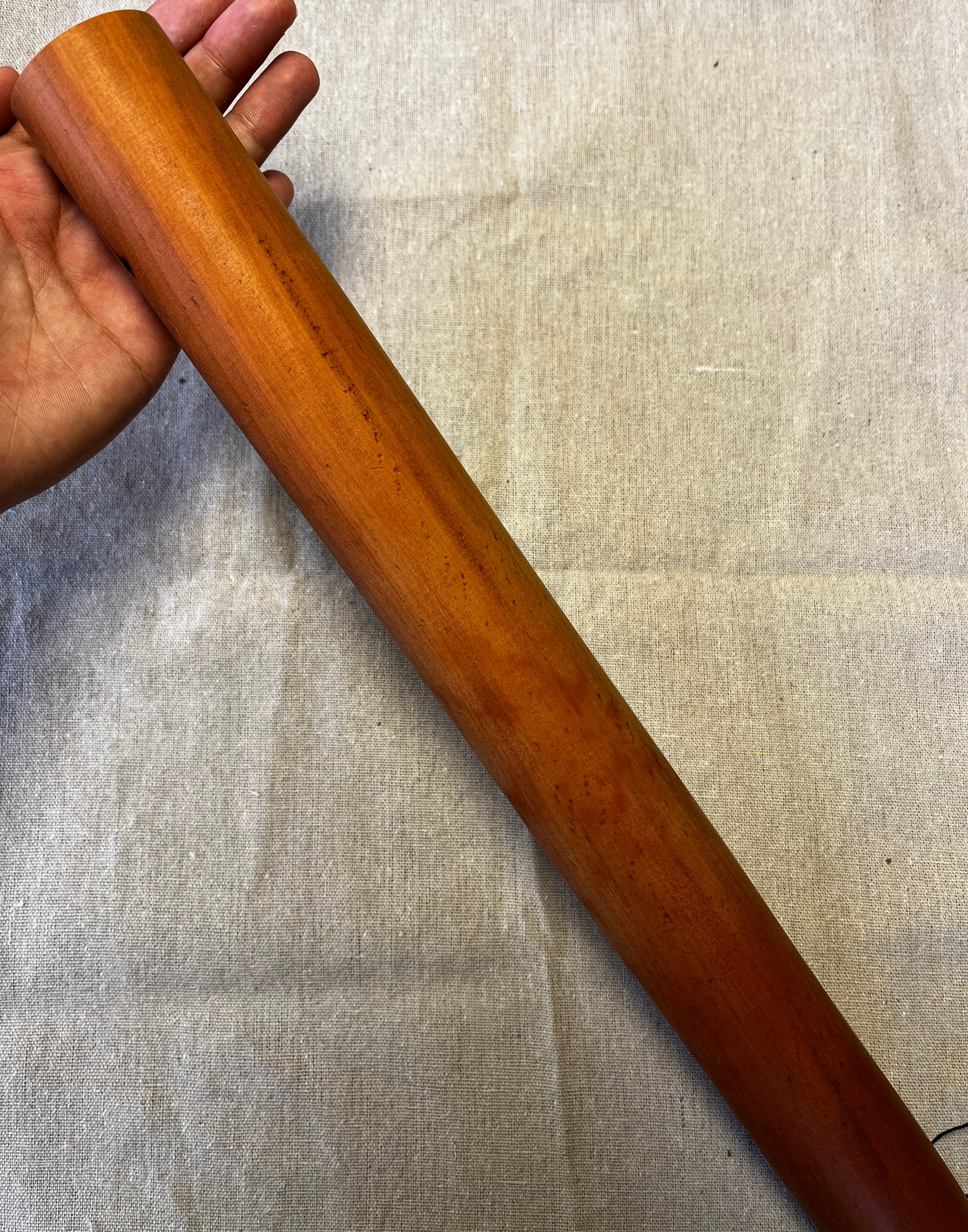 Rolo de Madeira Nobre para Abrir Placas de Argila — 40 cm