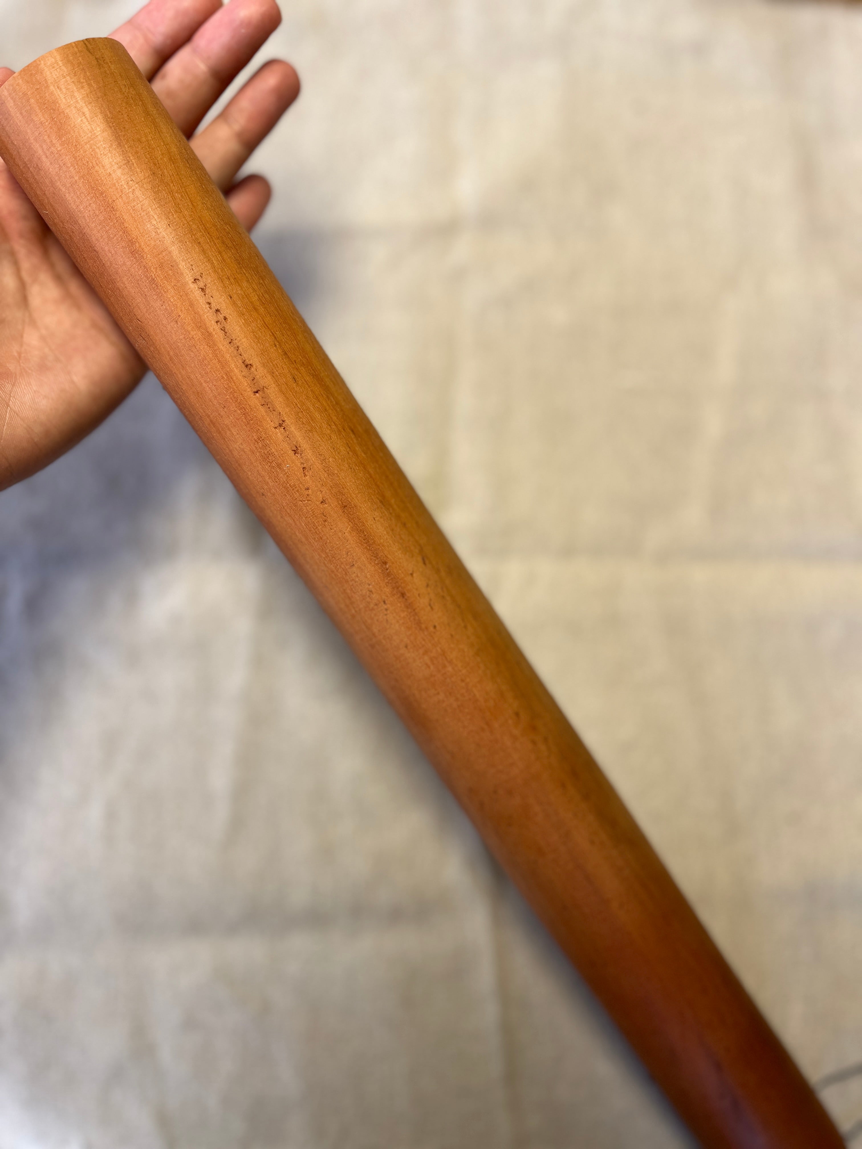 Rolo de Madeira Nobre para Abrir Placas de Argila — 40 cm