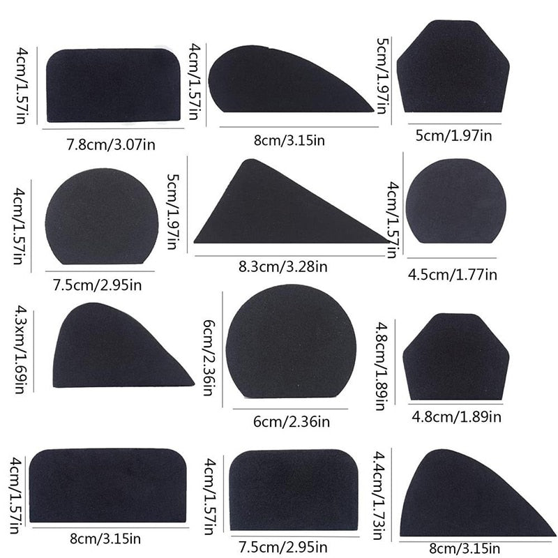Moldes para Modelar Alças de Cerâmica — Kit com 12 Formatos
