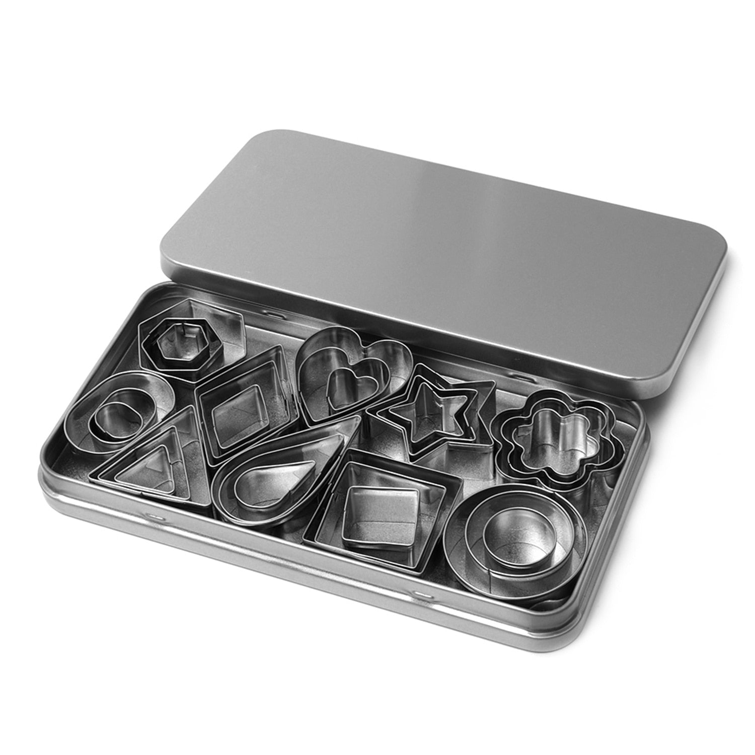 Kit com 30 Cortadores de Inox para Argila — Formatos Variados