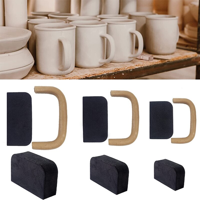 Moldes para Modelar Alças de Cerâmica — Kit com 12 Formatos