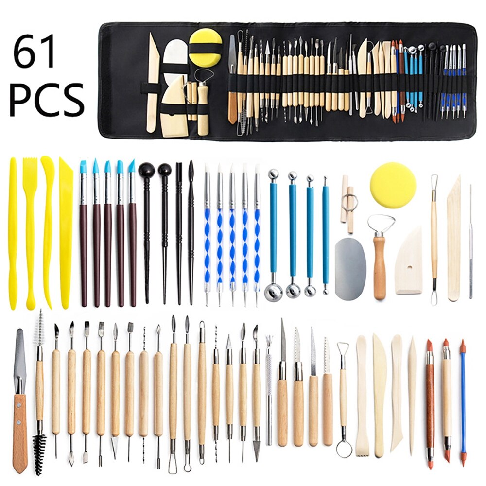 Kit de Estecas para Cerâmica — Conjunto com 61 Peças