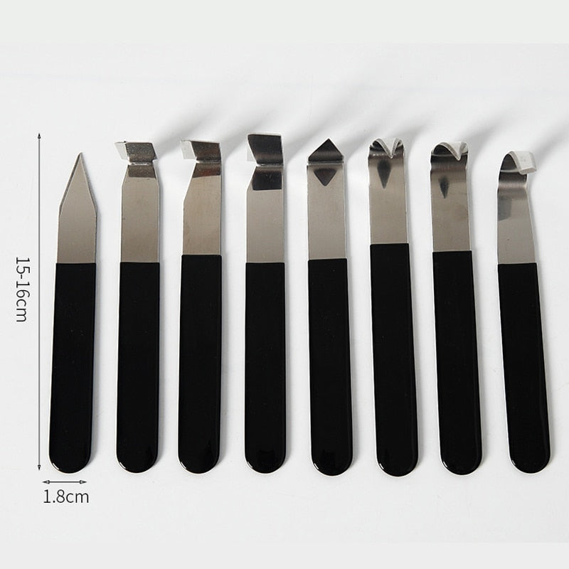 Ferramentas para Torno Cerâmico — Conjunto com 8 Peças para Acabamento