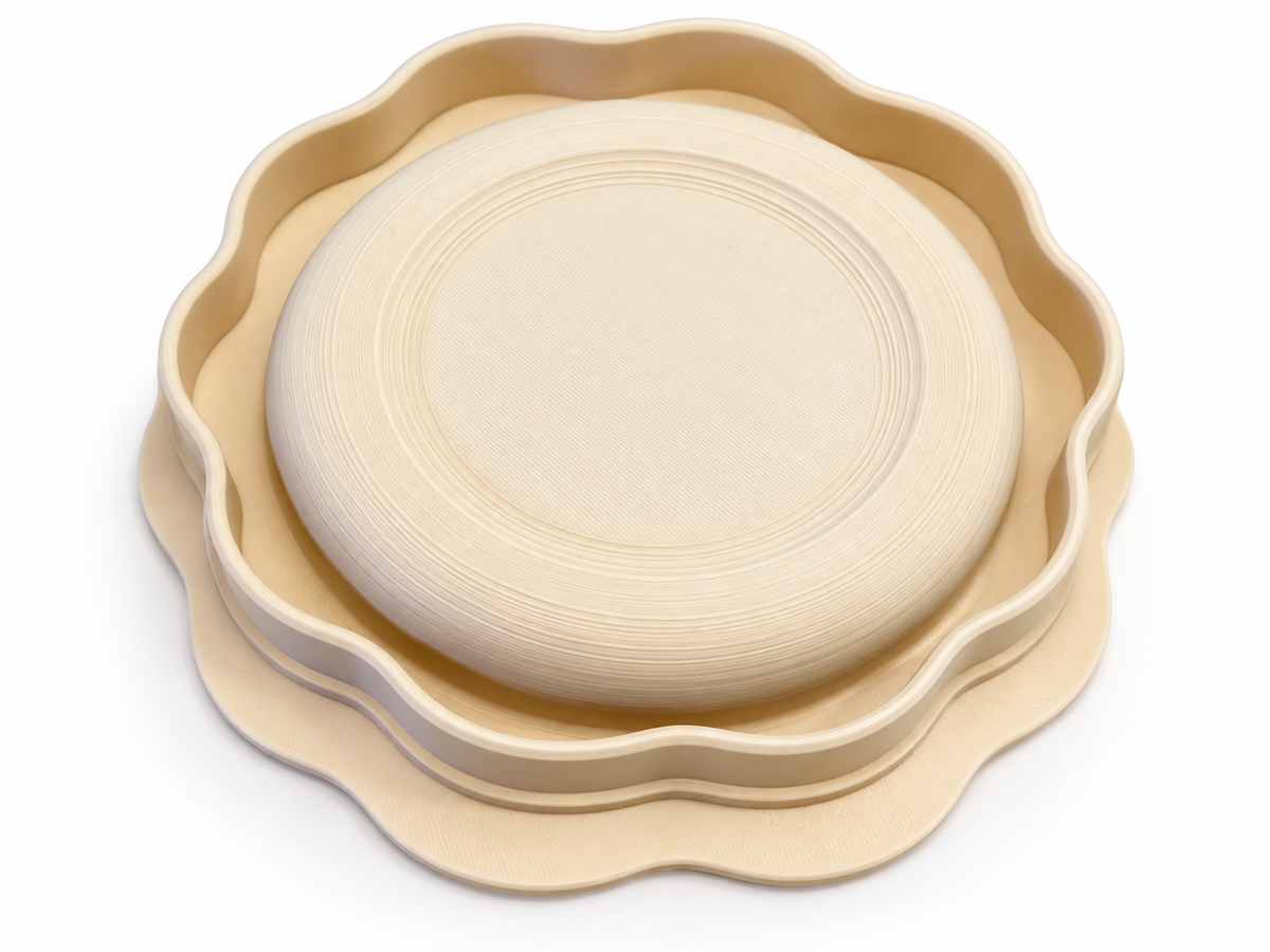 Molde + Cortador Ravioli Redondo 15cm em PLA para Cerâmica