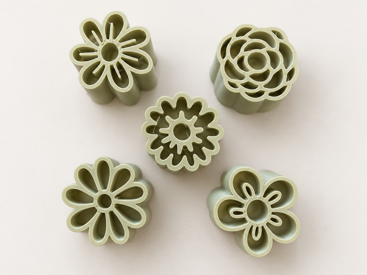 Kit de Carimbos Florescer 3cm para Cerâmica