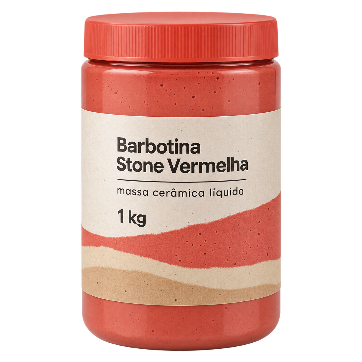 Barbotina Cerâmica Stone Vermelha 7kg (até 1240°C)