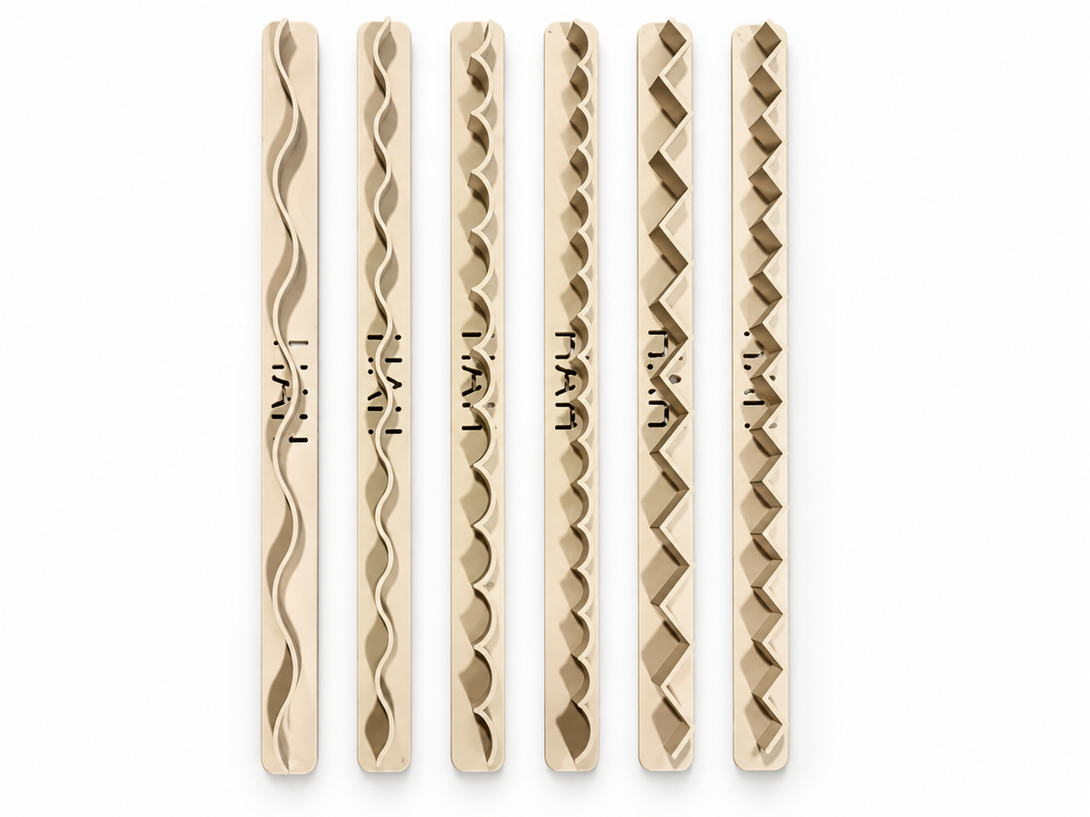 Kit com 6 Cortadores de Borda 25cm em PLA para Cerâmica