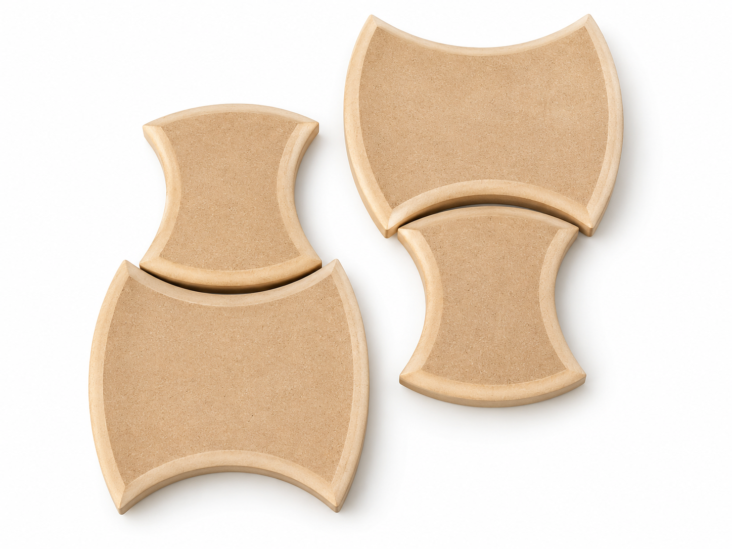 Kit de Moldes Petisqueira Côncavo e Convexo em MDF 25mm