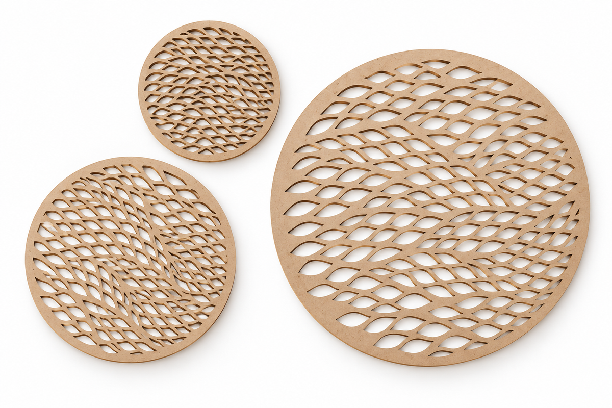 Trio de Gabaritos Textura Outono para Cerâmica
