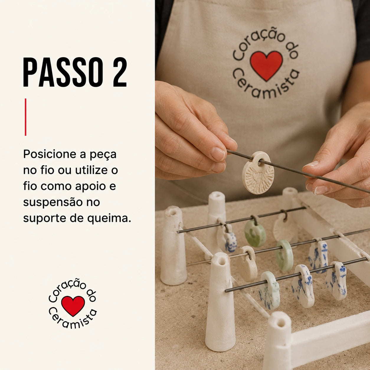 Fio de Tungstênio para Cerâmica — 1 Metro para Queima e Suspensão 1800°C
