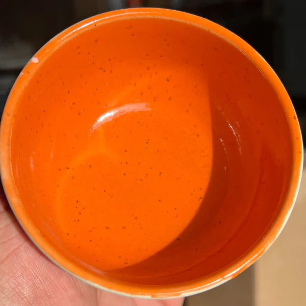 Esmalte Cerâmico Laranja com Pintas (1000°C a 1240°C)